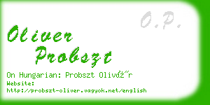 oliver probszt business card